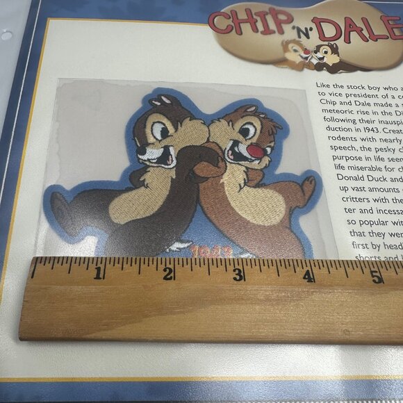 Chip N Dale 1943 Willabee & Ward Collectible Disney Patch & Fact Card - Picture 3 of 4